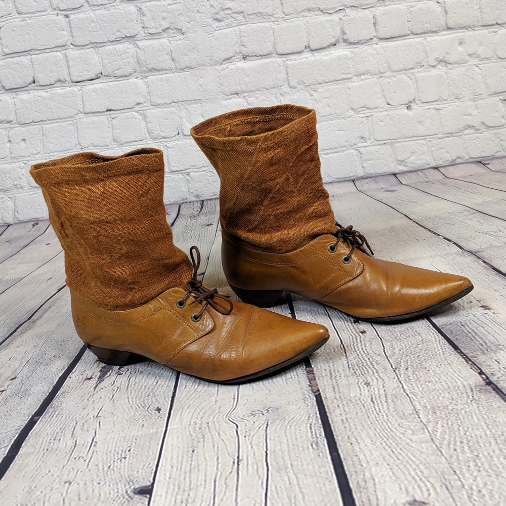 John Fluevog Truths Shelagh Lace Up Heeled Boots